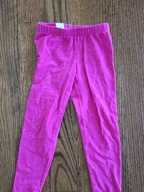 Girls' Pink Sparkle Leggings - Comfortable Everyday Stretch